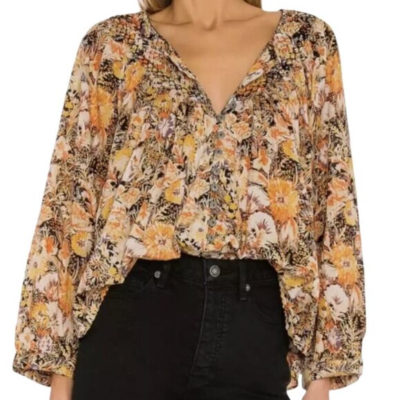 Free People Cool Meadow Peasant Blouse - Picture 15 of 15